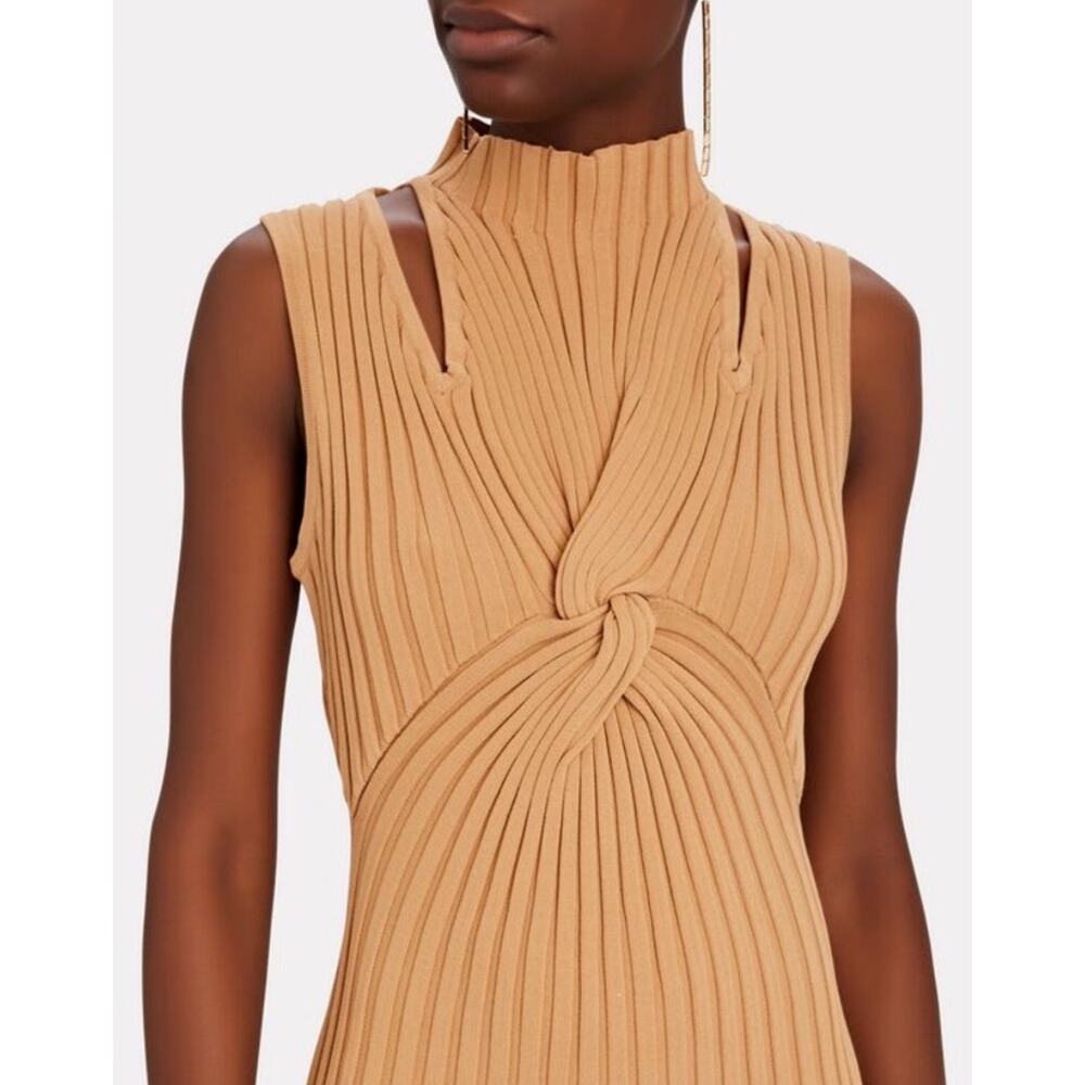 Acler Collins Twisted Rib Cutout Midi Dress Size 6 - Picture 2 of 7